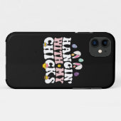 私の雛とハキン'イースターバニーGroovyレトロ Case-Mate iPhoneケース (裏面(横))