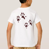 私の離れハートの足跡おもしろい、動物 Tシャツ (裏面)