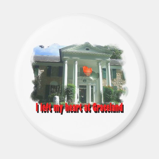 私の離れハートはグレースランド マグネット (正面)