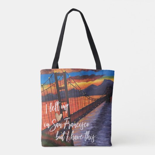 私の離れハートはサンフランシスコ トートバッグ (裏面)