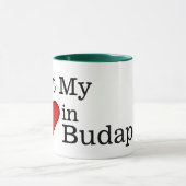 私の離れハートはブダペスト マグカップ (中央)