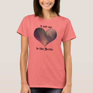 私の離れハート北極北極圏オーロラボレア Tシャツ