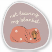 私の離れ犬のイラストレーション秋ではない シール (正面)