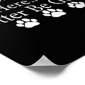私の離れ犬はここにいるのが良いおもしろい ポスター (角)