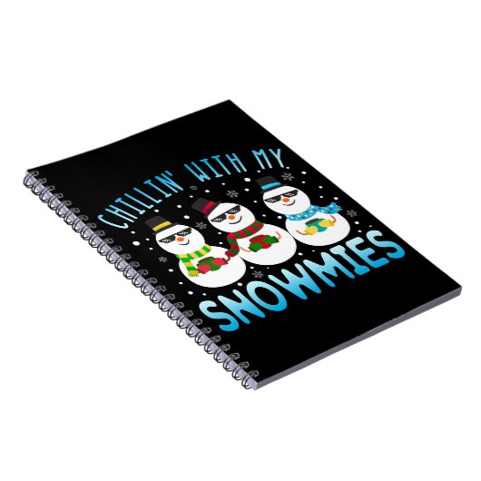私の雪おもしろいのクリスマスで子どもっぽい ノートブック (右側)