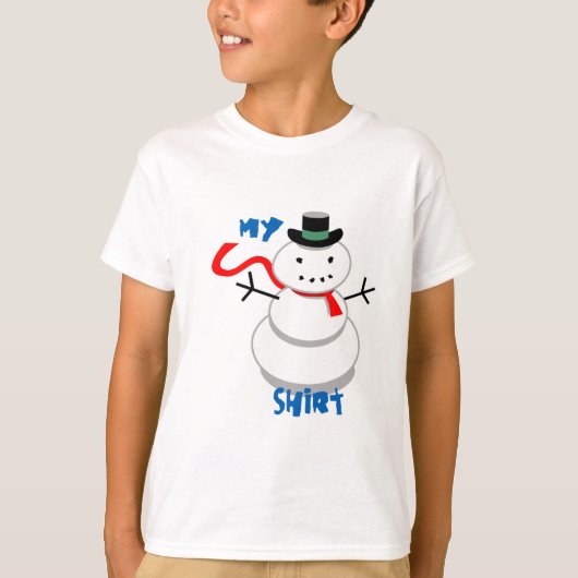 私の雪だるまのワイシャツ Tシャツ (正面)