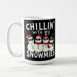 私の雪でチリンのおもしろい雪だるまクリスマス コーヒーマグカップ