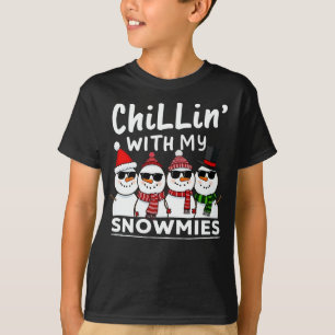 私の雪でチリンのおもしろい雪だるまクリスマス Tシャツ