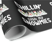 私の雪でチリン雪だるまクリスマス ラッピングペーパー (ロールコーナー)