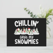 私の雪でチリン雪だるまクリスマス 招待状 (スタンド正面)