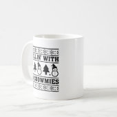 私の雪で冷たい コーヒーマグカップ (正面左)