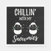 私の雪で冷たい スタンダードランチョンナプキン (正面)