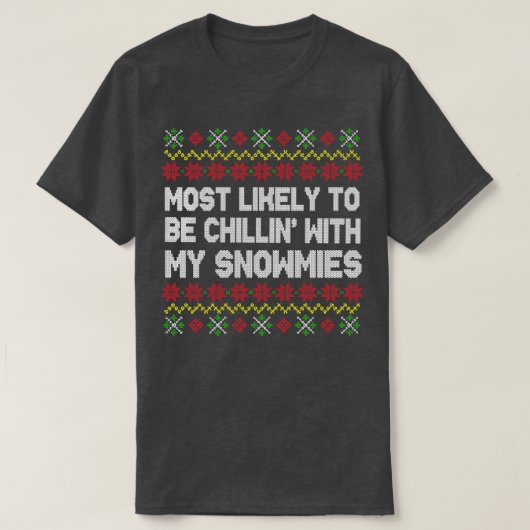 私の雪で寒くなりそうだ Tシャツ (デザイン正面)