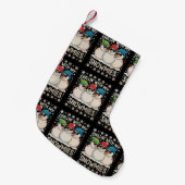 私の雪とチリのクリスマスの醜いクリスマス スモールクリスマスストッキング (正面 (吊り時))