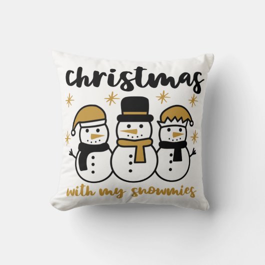 私の雪のクリスマス クッション (正面)