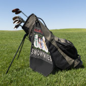 私の雪の醜いクリスマスおもしろいとチリ ゴルフタオル (グリーン)