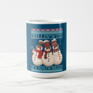 私の雪の醜いクリスマスの雪だるまでチリン コーヒーマグカップ