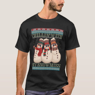 私の雪の醜いクリスマスの雪だるまでチリン Tシャツ
