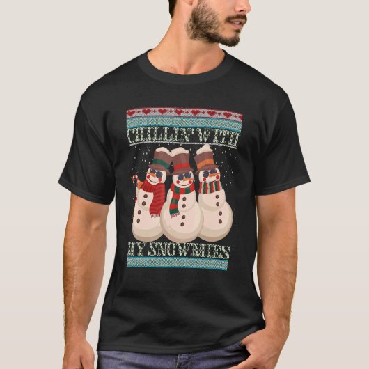 私の雪の醜いクリスマスの雪だるま5 Tシャツ (正面)