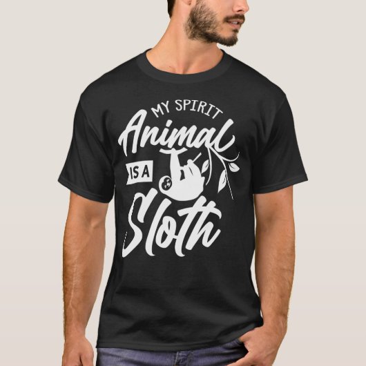 私の霊動物は怠け者の恋人だ Tシャツ (正面)