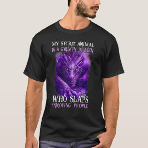 私の霊動物は気難しい竜だ Tシャツ