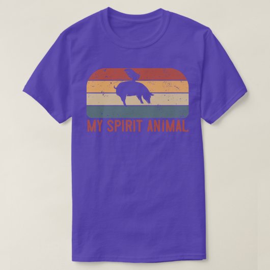 私の霊動物は豚プレミアム4225 Tシャツ (デザイン正面)