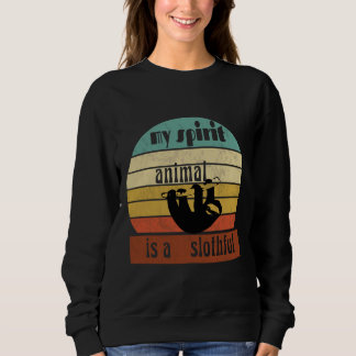 私の霊性動物のファニーは怠惰なヴィンテージである スウェットシャツ