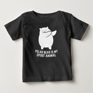 私の霊性動物のホッキョクグマかわいいホッキョクグマ恋人 ベビーTシャツ