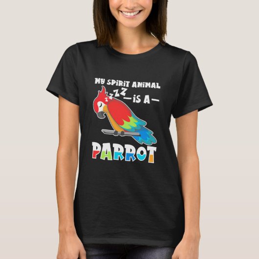 私の霊性動物はオウムである Tシャツ (正面)