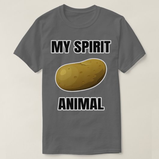 私の霊性動物はジャガイモ1 Tシャツ (デザイン正面)