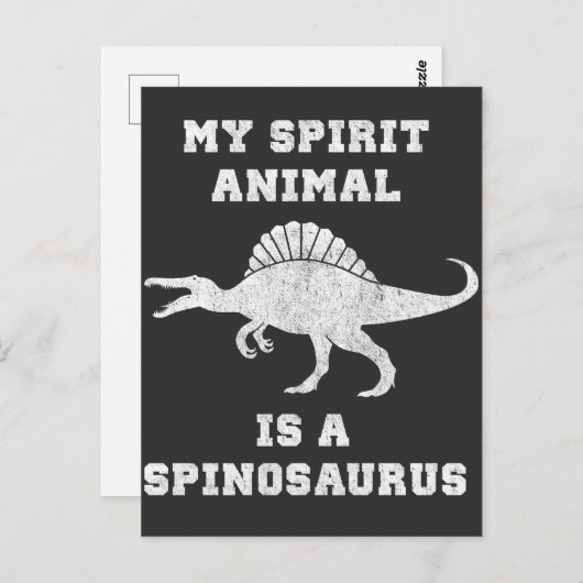私の霊性動物はスピノサウルス恐竜の贈り物 ポストカード (正面/裏面)