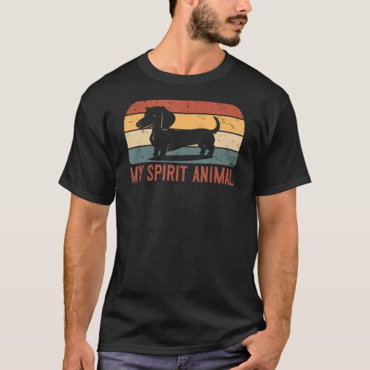 私の霊性動物はダックスフントだ Tシャツ (正面)