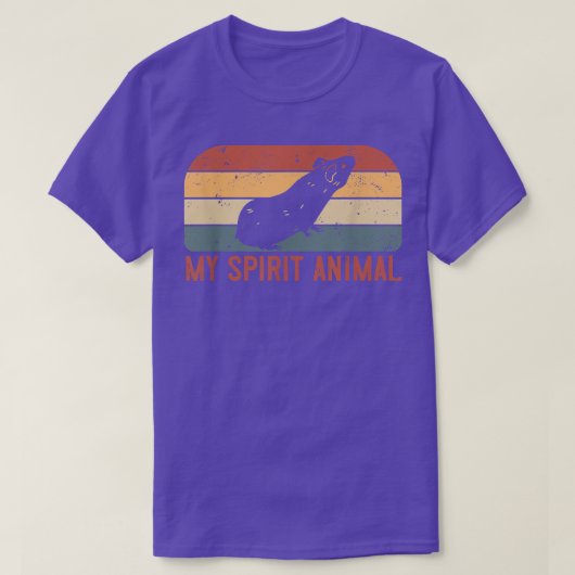 私の霊性動物はモルモット4212 Tシャツ (デザイン正面)