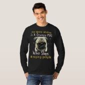 私の霊性動物は気難しいプグだ Tシャツ (正面フル)