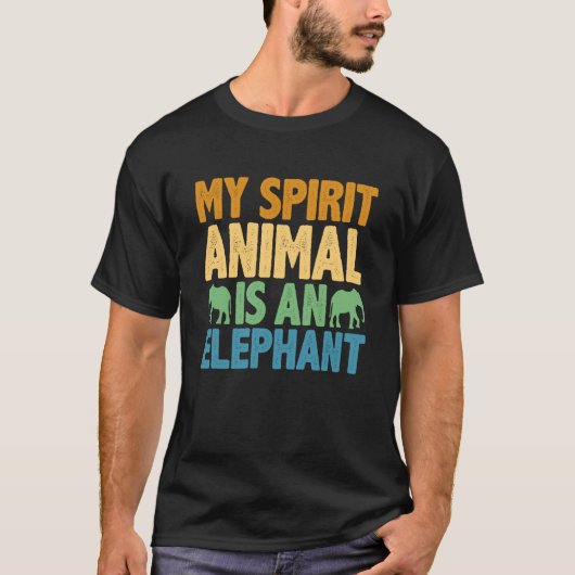 私の霊性動物は象の女男性へ性Jung Tシャツ (正面)