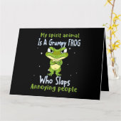私の霊性動物はAnnoyiを叩く不機嫌なカエルである カード (黄色い花)