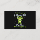 私の霊性動物はAnnoyiを叩く不機嫌なカエルである 名刺 (正面)