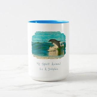 私の霊獣はイルカだ ツートーンマグカップ