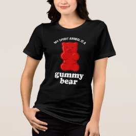 私の霊獣はグミベア 面白い トライブレンドTシャツ