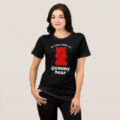 私の霊獣はグミベア 面白い トライブレンドTシャツ (正面全面)
