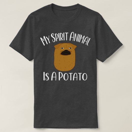 私の霊獣はポテトポテトおもしろいだ Tシャツ (デザイン正面)