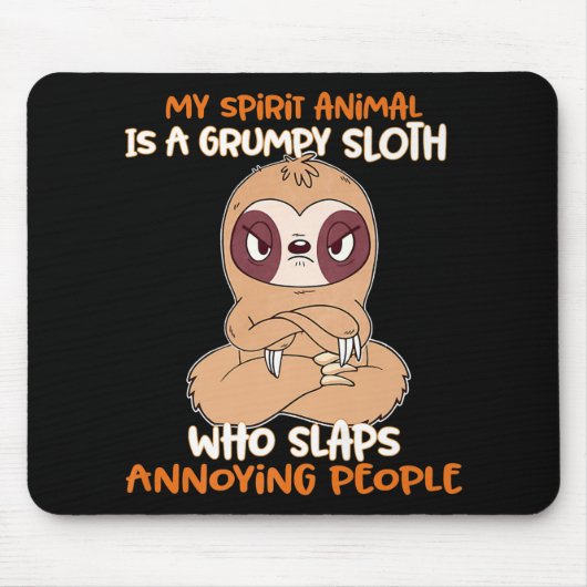 私の霊獣は不機嫌なナマケモノだ マウスパッド (正面)