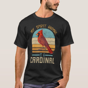 私の霊獣は(鳥)ショウジョウコウカンチョウの鮮やかな赤い鳥の巣 Tシャツ