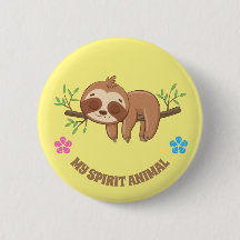 私の霊獣 |かわいい眠れるナマケモノテンプレート