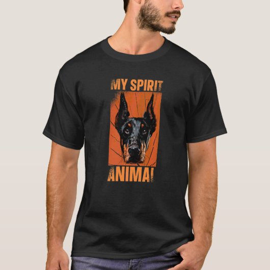私の霊獣 ドーベルマン Tシャツ (正面)