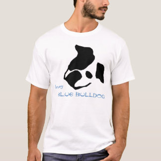 私の青いブルドッグのワイシャツを愛して下さい Tシャツ