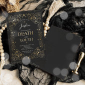 私の青少年への死ハロウィーン任意の年齢の誕生日パーティー 招待状