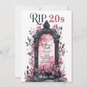 私の青少年30thピンクの誕生日パーティーに20sの死 招待状 (正面)