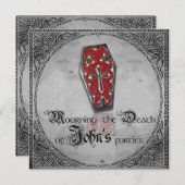 (私の青年)パーティの招待状の死を嘆くこと 招待状 (正面/裏面)