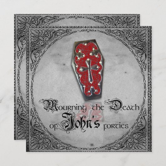 (私の青年)パーティの招待状の死を嘆くこと 招待状 (正面/裏面)